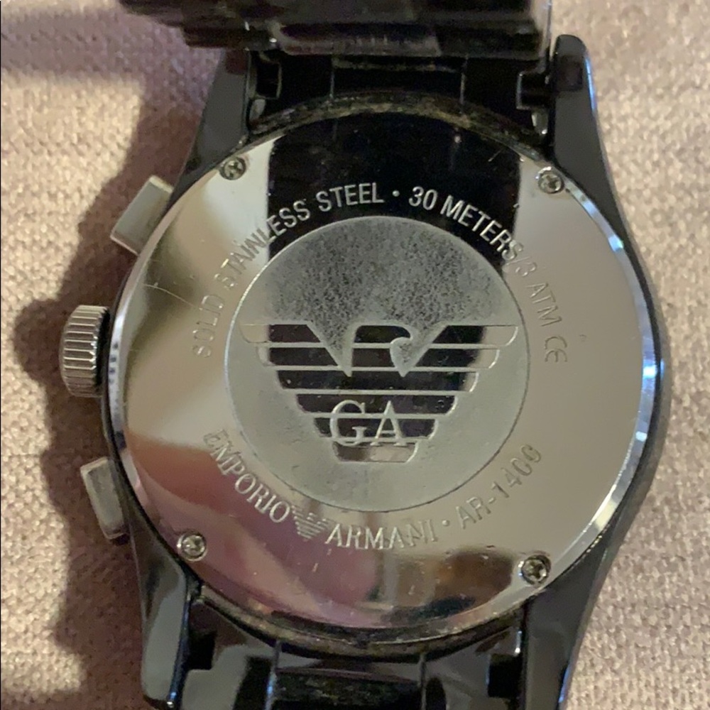 EMPORIO ARMANI | Black Ceramica watch AR-1400 - Picture 8 of 8
